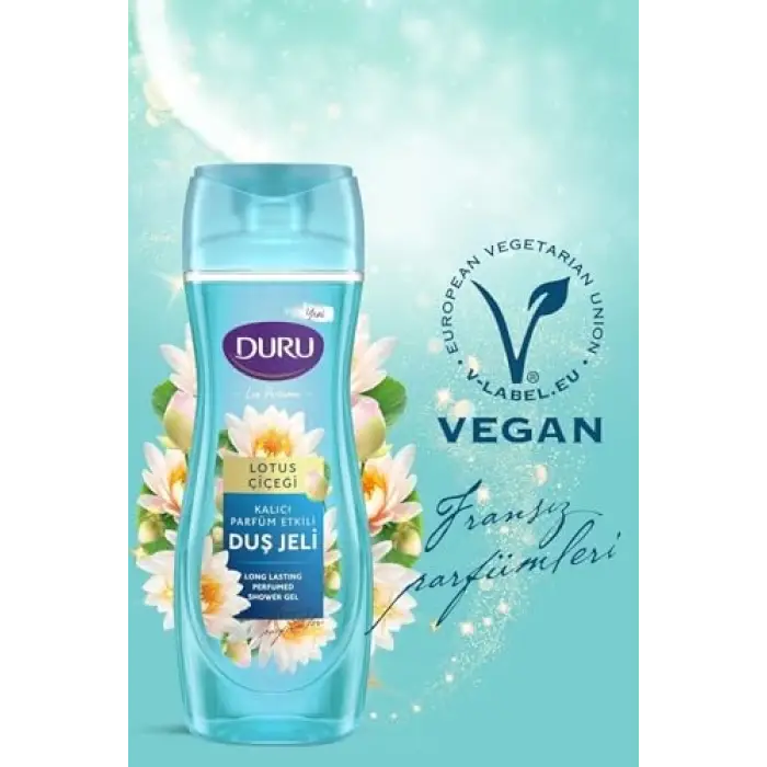 Lüks parfümlü lotus çiçeği vegan duş jeli, 3X450 Ml