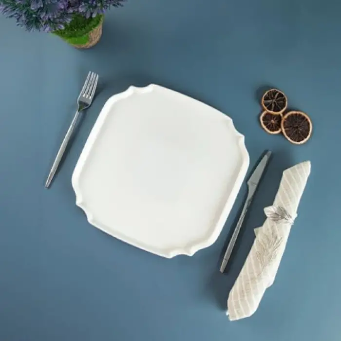 Lunar 27 cm Kare Servis Tabağı Renkli