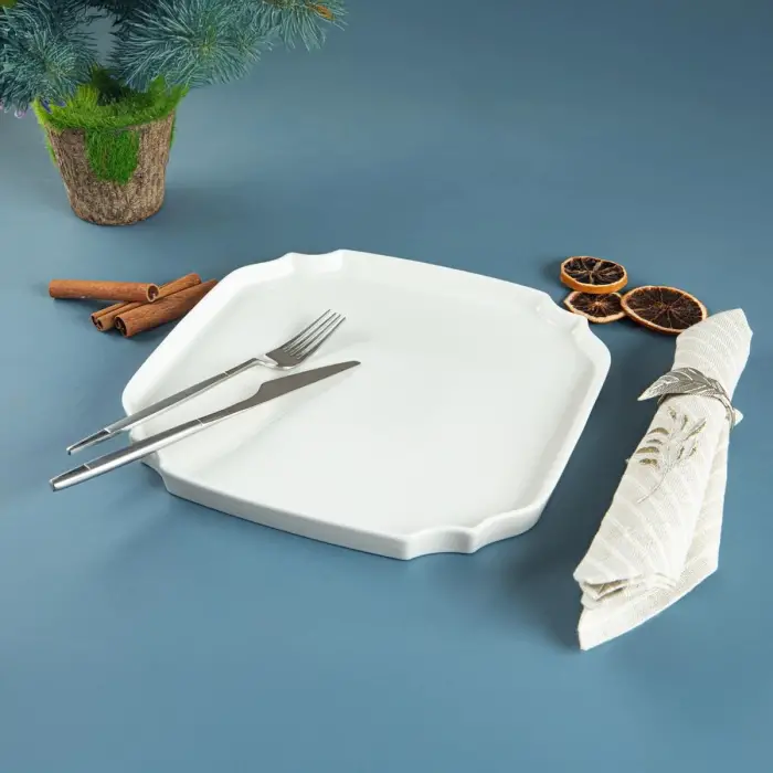 Lunar 27 cm Kare Servis Tabağı Renkli