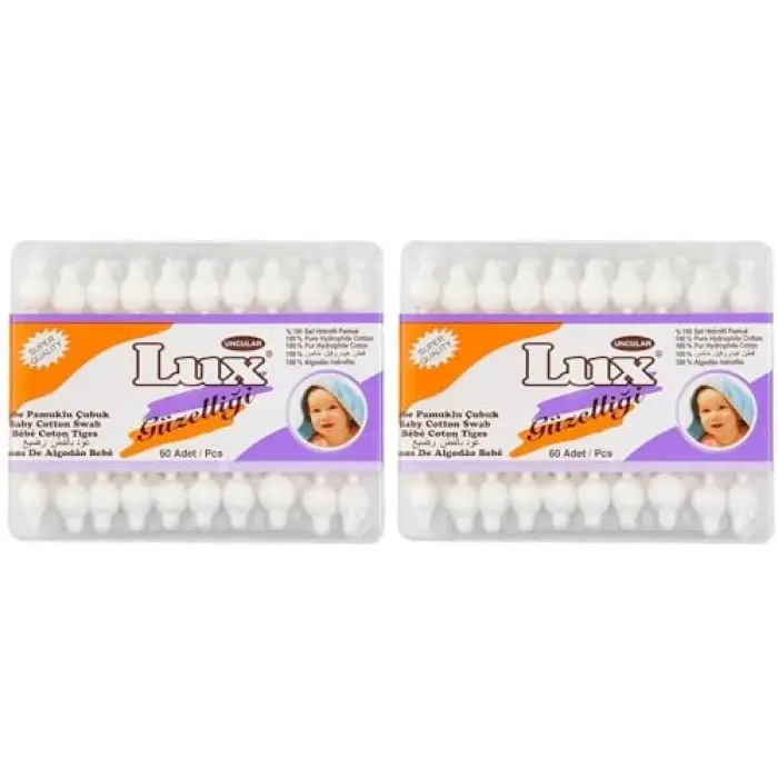 LUX Bebe Pamuklu Çubuk 60lı x 2 Paket