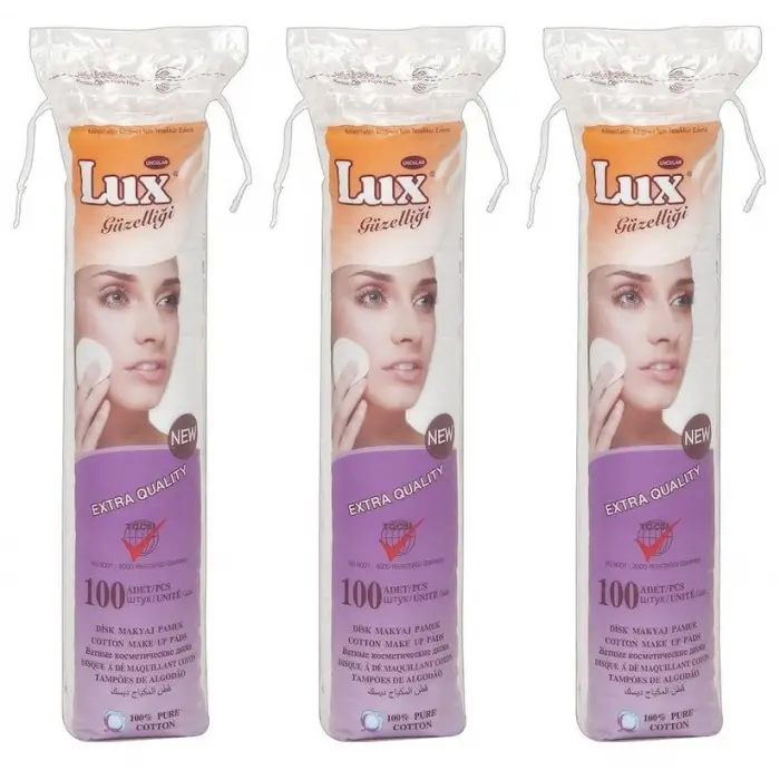 LUX Disk Waterjet Makyaj Pamuğu 3x100 Adet