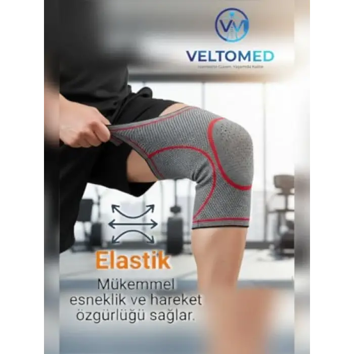 M Beden 3D Örme Sporcu Dizlik, 2li Set, Kompresyonlu ve Kaymaz