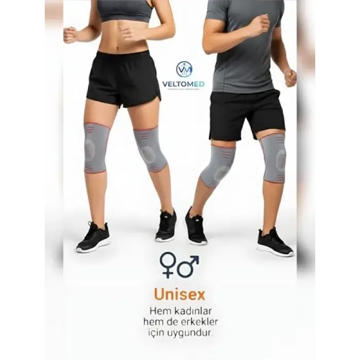 M Beden 3D Örme Sporcu Dizlik, 2li Set, Kompresyonlu ve Kaymaz