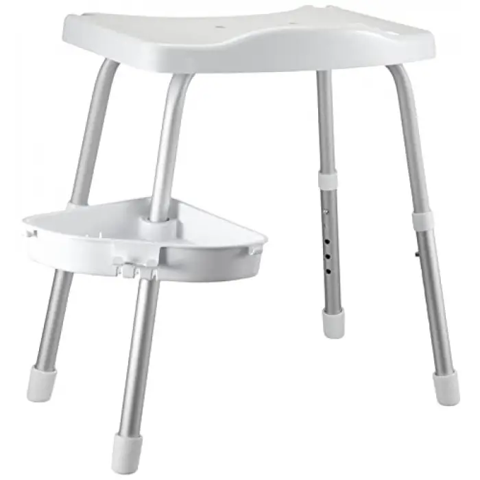 M-KV35-01 Apollo Duşlu Banyo Taburesi, Beyaz