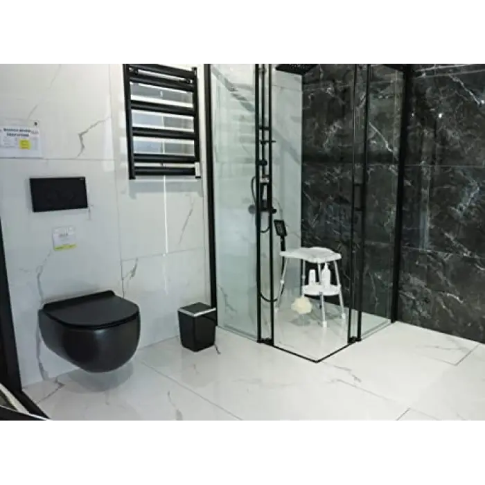 M-KV35-01 Apollo Duşlu Banyo Taburesi, Beyaz