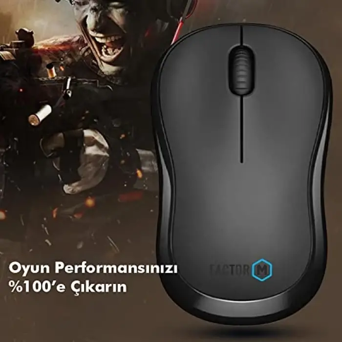 M1 Siyah Kompakt Kablosuz Mouse, Süper Sessiz