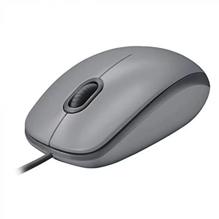 M110 USB Kablolu Sessiz Mouse, Dizüstü Bilgisayar, Notebook, PC ve Mac için Quiet Click teknolojili, USB-A Bağlantılı, Sağ ve Sol Elle Kullanıma Uygun, Gri