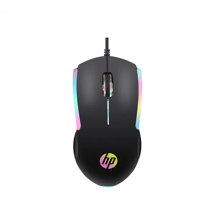 M160 7ZZ79AA USB Kablolu 1000 Dpı RGB LED Oyuncu Optik Mouse, Siyah