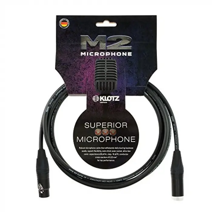 M2 MC2000 Mikrofon Kablosu Siyah 5m Xlr Neutrık Uçlu