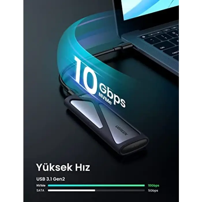M.2 NVMe Ssd Type-C 3.1 Gen2 PCIe M-Key M+B Key Disk Kutusu