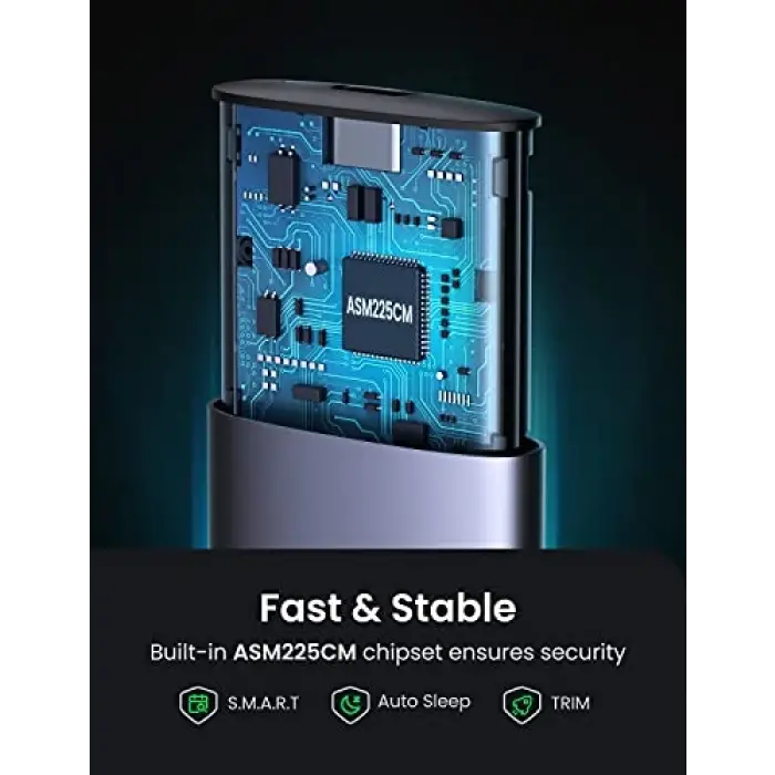 M.2 Sata NGFF SSD USB 3.1 5 Gbps Type-C Gen1 B-Key M+B Key Disk Kutusu - Uzay Grisi