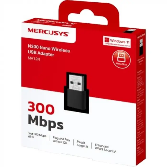 MA12N, N300 Mbps Kablosuz Nano USB Adaptör
