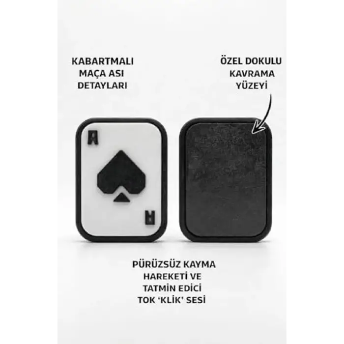 Maça Ası Mıknatıslı Fidget Slider Clicker