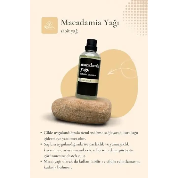 Macadamia Yağı 100 ml - Cilt Bakım Yağı