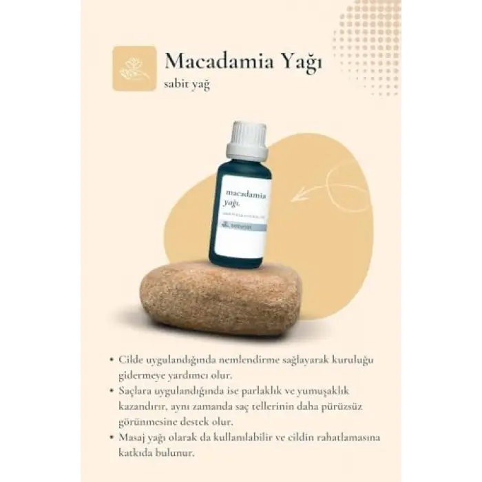 Macadamia Yağı 30 ml - Cilt Bakım Yağı