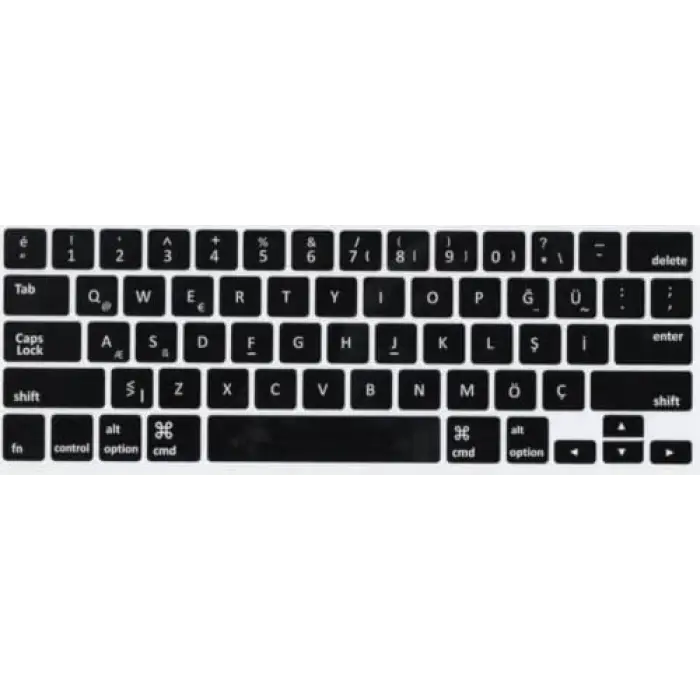 MacBook Türkçe Q klavye etiketi stickerı