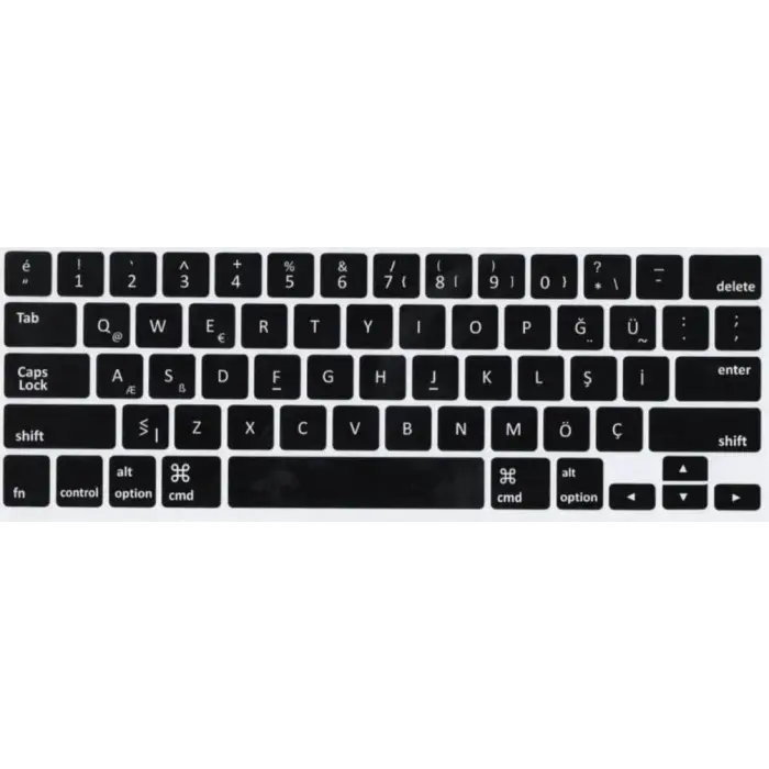 MacBook Türkçe Q klavye etiketi stickerı