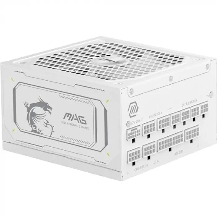 Mag A1000GL PCIE5 Whıte 1000W 80+ Gold Power Supply