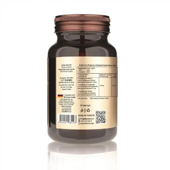 Magnesium Complex Bisglycinate Sitrat Malat 200 Mg 60 Tablets