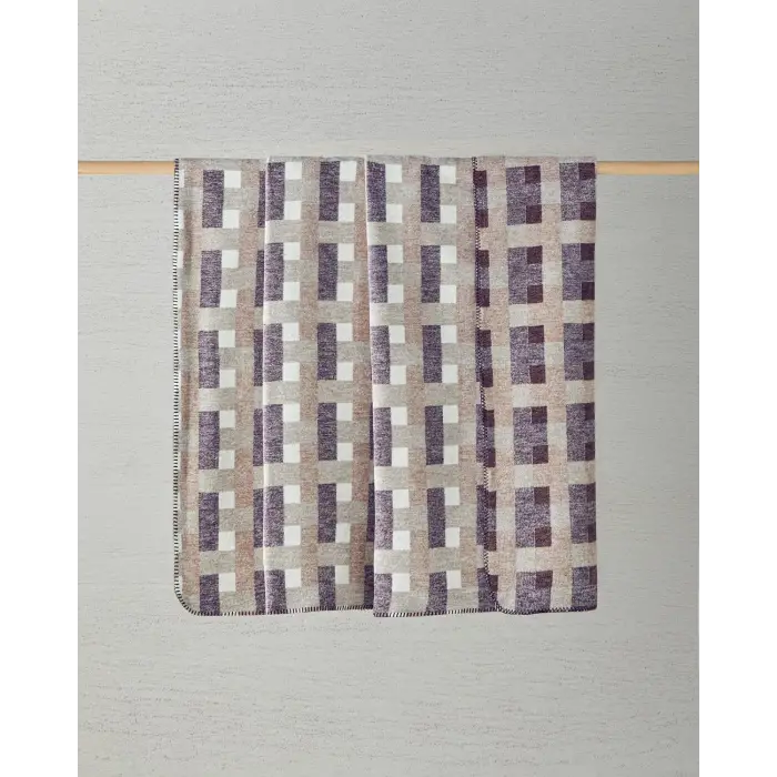 Magnet Pamuklu King Size Battaniye Krem - Bordo