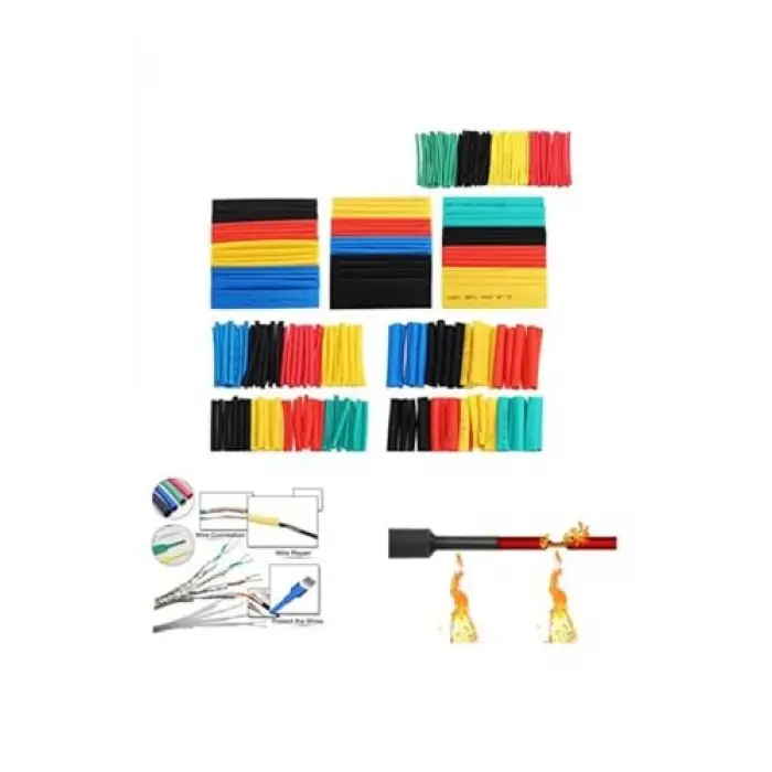 Makaron Set Isı Ile Daralan Kablo Seti 164 Parça 8 Boy