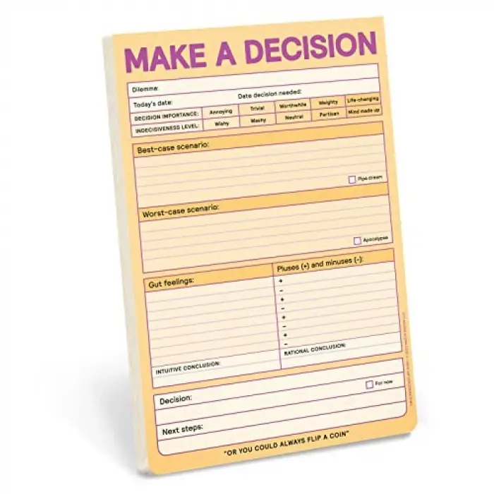 Make a Decision Pad, Checklist Funny Office not defterleri (pastel versiyon), 15,2 x 22,9 cm