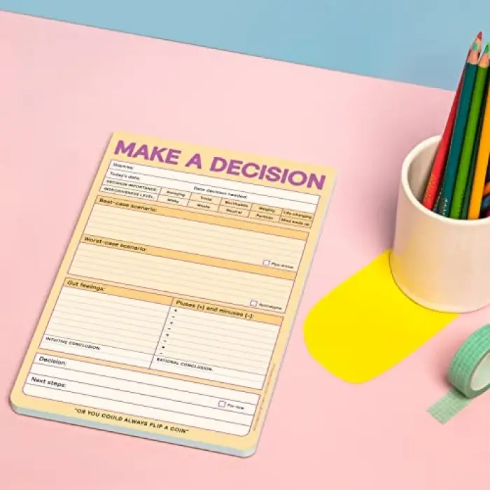 Make a Decision Pad, Checklist Funny Office not defterleri (pastel versiyon), 15,2 x 22,9 cm