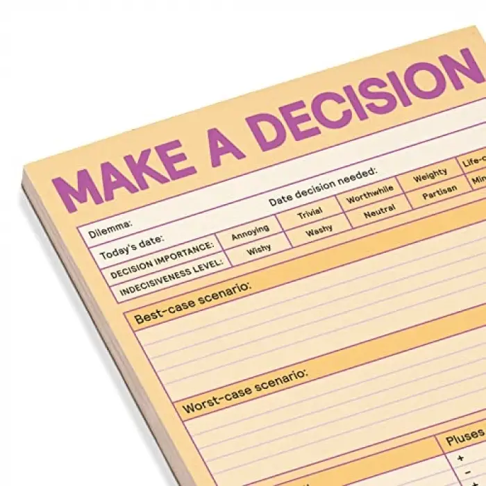 Make a Decision Pad, Checklist Funny Office not defterleri (pastel versiyon), 15,2 x 22,9 cm