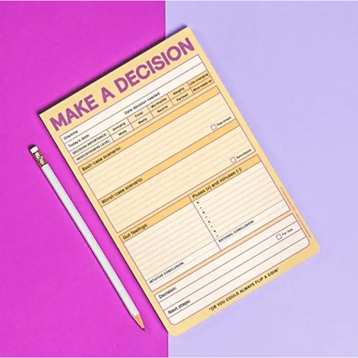 Make a Decision Pad, Checklist Funny Office not defterleri (pastel versiyon), 15,2 x 22,9 cm