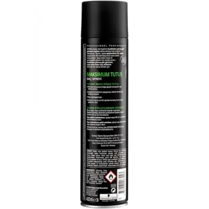 Maksimum Tutuş Saç Spreyi, 400 ml, No:5