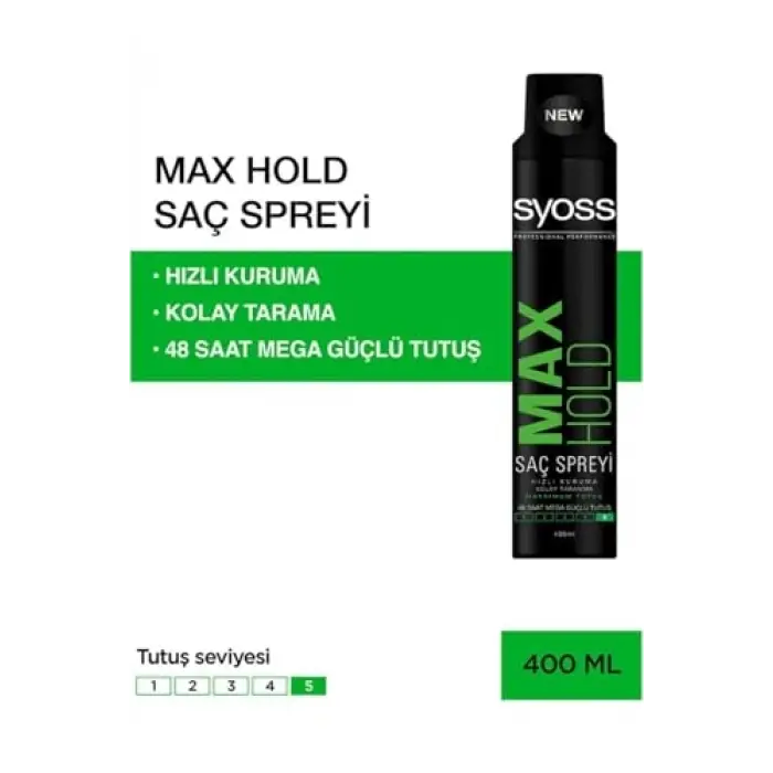 Maksimum Tutuş Saç Spreyi, 400 ml, No:5
