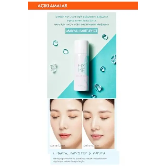 Makyaj Sabitleme Spreyi 50 ml Fix Me Make-Up Fixer