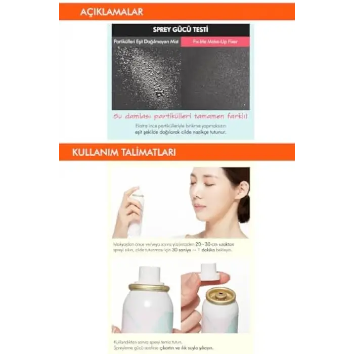 Makyaj Sabitleme Spreyi 50 ml Fix Me Make-Up Fixer