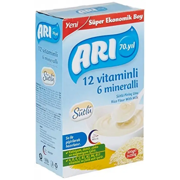 Mama 12 Vitaminli 6 Mineralli Sütlü Pirinçli 500 gr