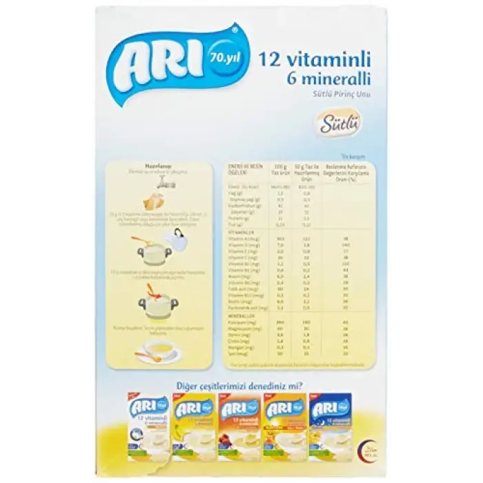 Mama 12 Vitaminli 6 Mineralli Sütlü Pirinçli 500 gr