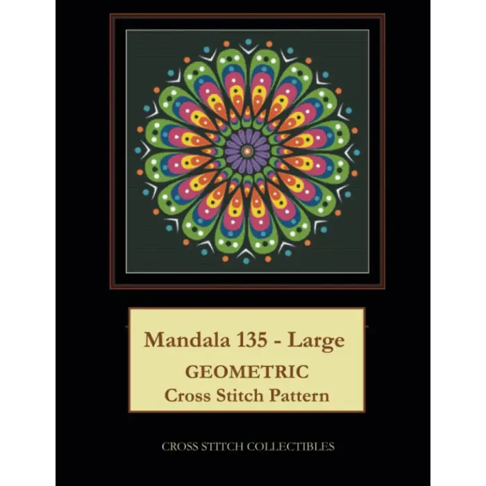 Mandala 135 - Large: Geometric Cross Stitch Pattern