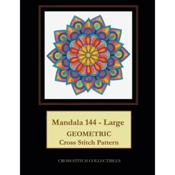 Mandala 144 - Large: Geometric Cross Stitch Pattern