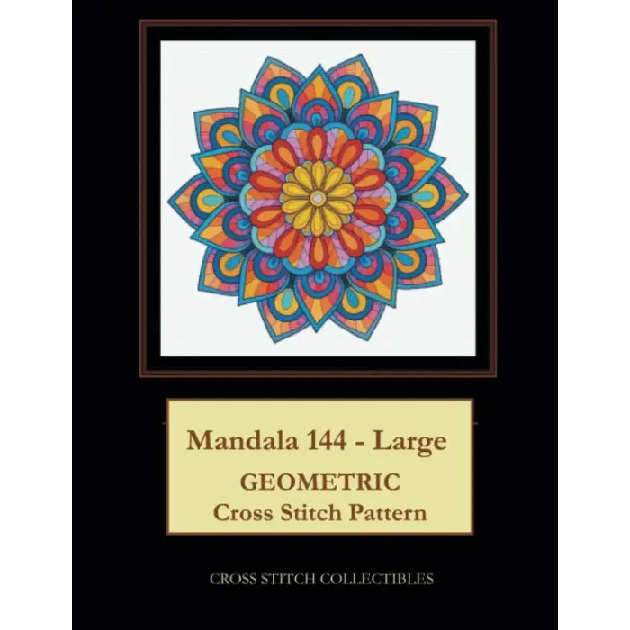 Mandala 144 - Large: Geometric Cross Stitch Pattern