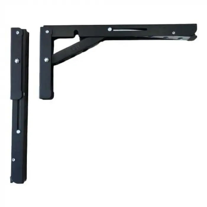 Mandallı Katlanabilir Masa Konsolu 1 Çift Siyah 40cm