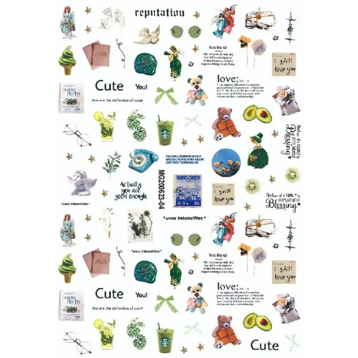 Manikür için Tırnak Stickerı