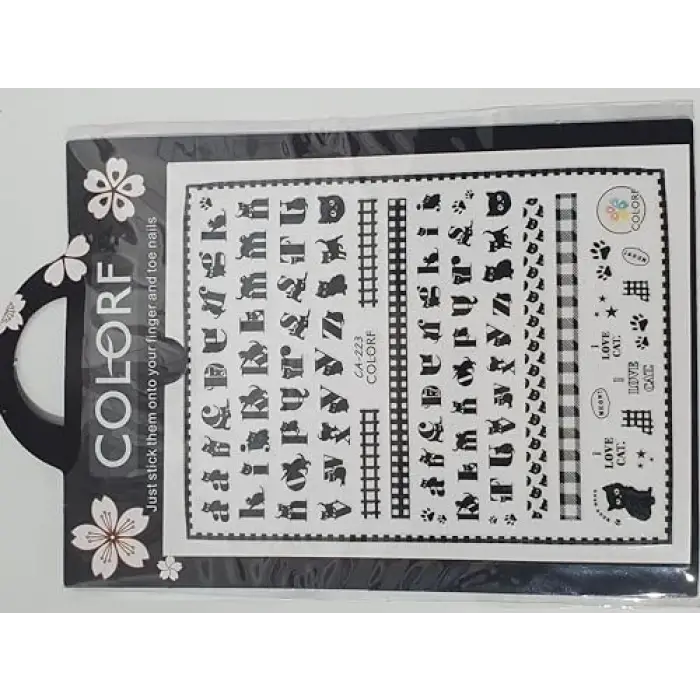 Manikür tasarım stickerı
