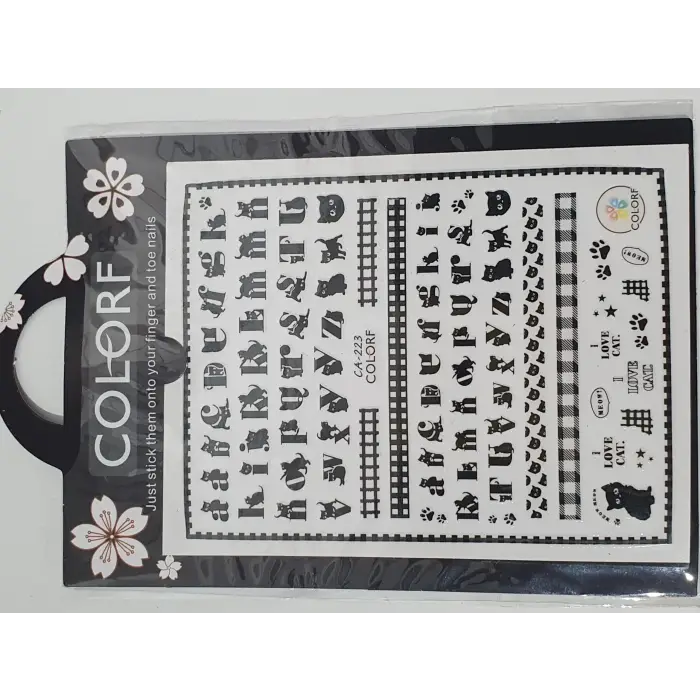 Manikür tasarım stickerı