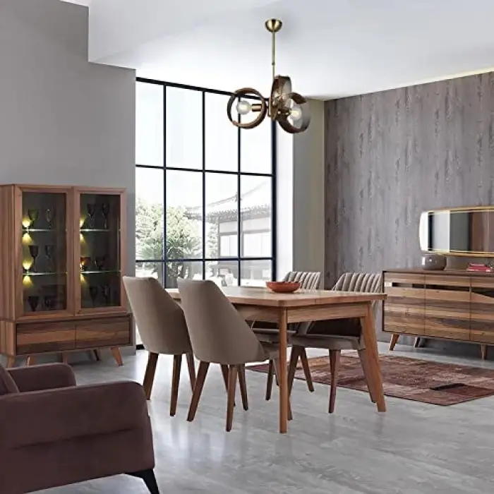 Manya 3lü Ahşapli Eskitme Avize 3 X E27