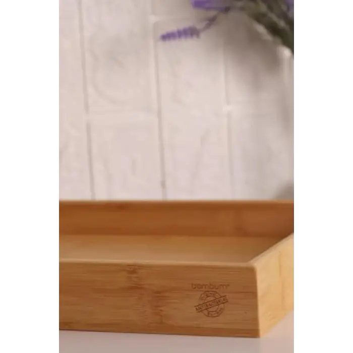 Marbella - Bambu Desenli Tepsi Büyük