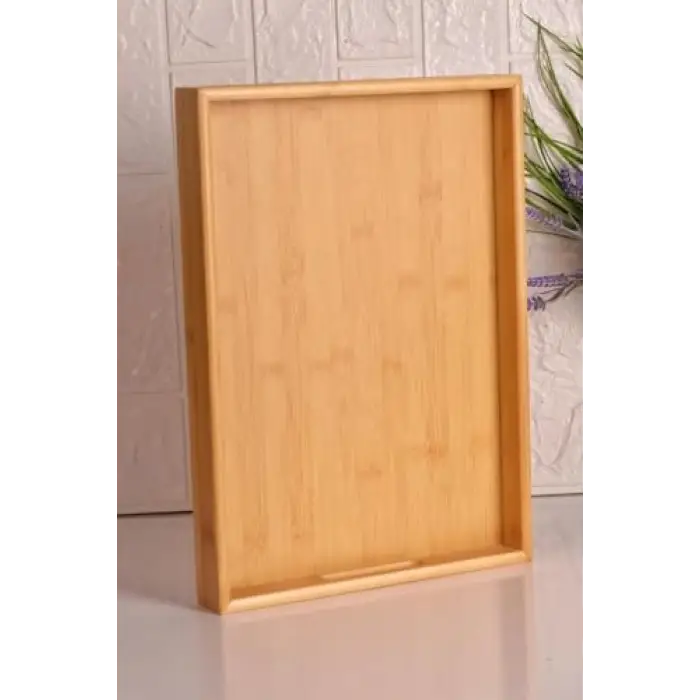 Marbella - Bambu Desenli Tepsi Orta