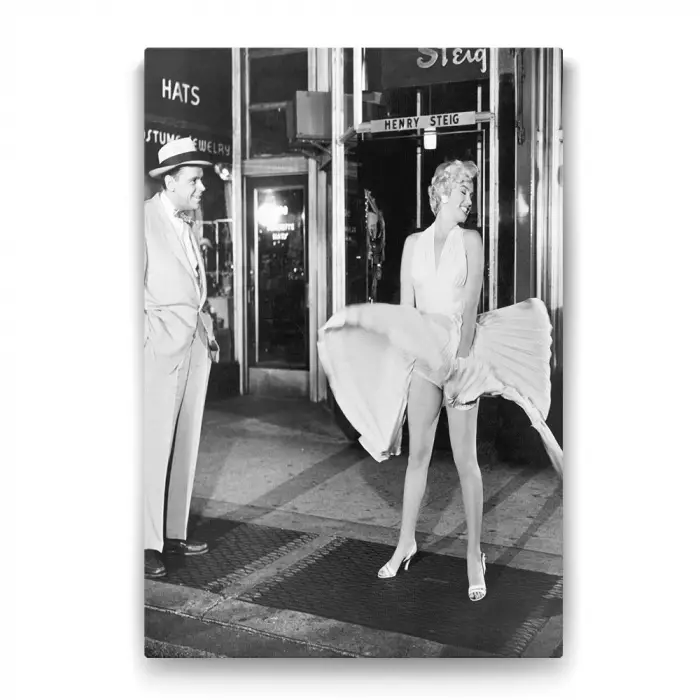 Marilyn Monroe ve Etek Tablosu - 40x60cm