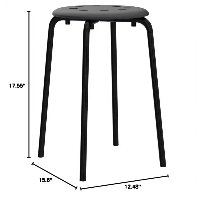 Marius Ev, Çalışma ve Ofis Taburesi (45 cm, Siyah)