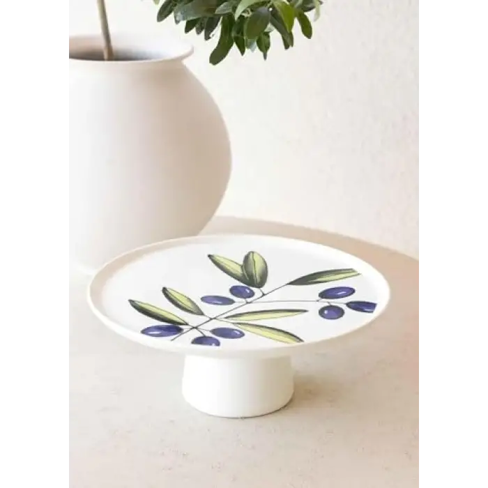 [marka] Olivos Ayaklı Servis Tabağı 10x26 cm