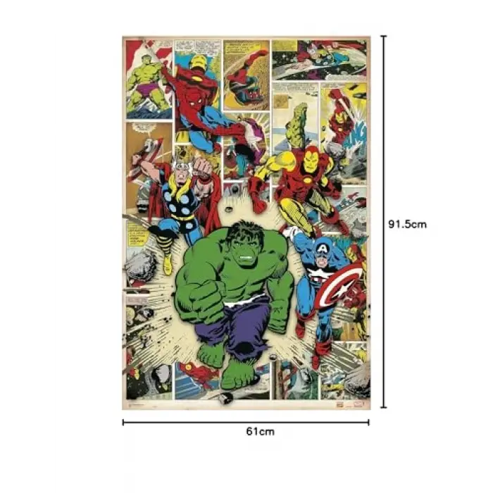 MARVEL COMIC HERE COME THE HEROES MAXI POSTER
