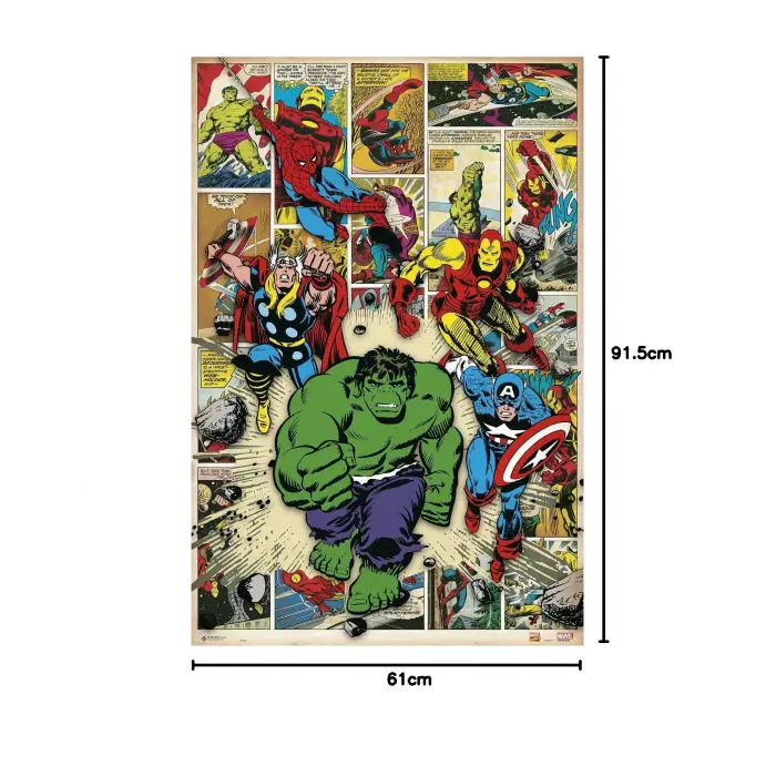 MARVEL COMIC HERE COME THE HEROES MAXI POSTER